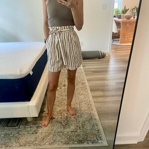 High Waisted Paperbag Shorts